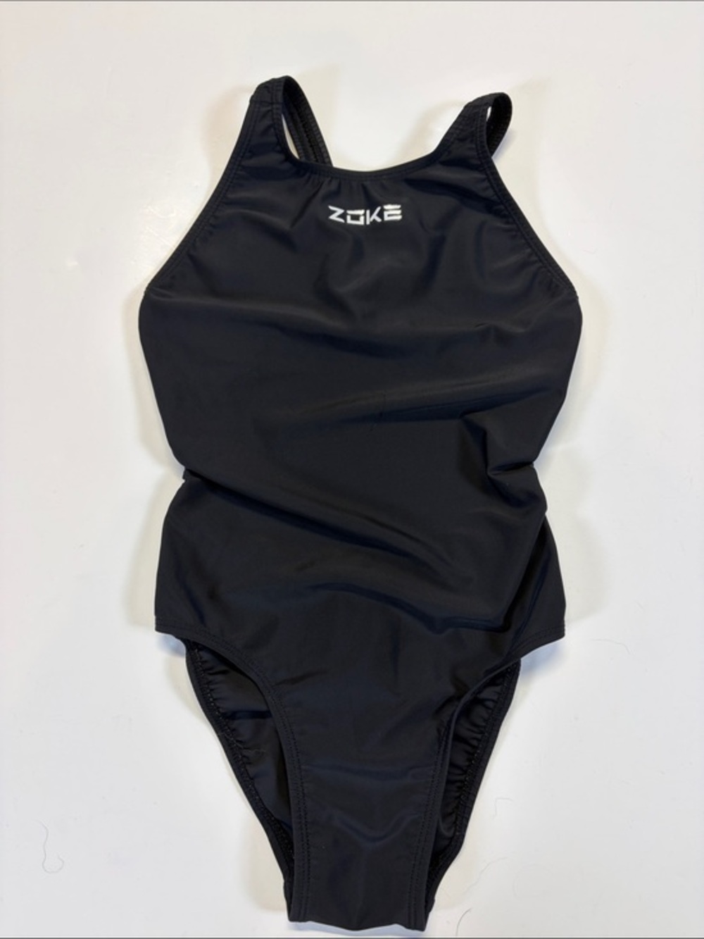 ZOKE Black One Piece Swimsuit Athletic Swimwear Women Size Small